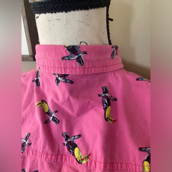 Free planet bird toucan men’s shirt pink size M - Picture 8 of 9